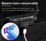 Lanterna cu lumina lumina rosie, alb, galben, acumulator 1200mah, senzor miscare, 10 moduri lumina - imagine 9