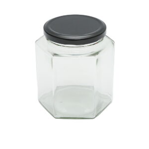 Borcan din sticla cu capac pentru miere 730ml
