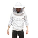 Bluza apicola alba cu masca de protectie marimea XXL