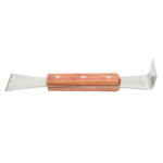 Dalta apicola din inox tip L cu maner din lemn 200x45mm