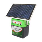 Aparat generator impulsuri 12V 6.2 Joule 40km cu panou solar 20W gard electric Breckner Germany