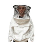 Bluza apicola alba cu masca de protectie marimea XL - imagine 2