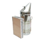 Afumator albine din otel galvanizat cu cilindru scut termic si burduf din piele 230mm - imagine 2