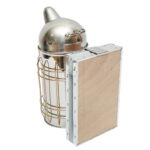 Afumator albine din inox cu cilindru scut termic si burduf din piele 250mm - imagine 2