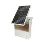Aparat generator impulsuri 12 Joule, DC12V/220V. cu panou solar 30W si baterie 12V 12Ah cutie din inox, pentru gard electric Breckner Germany. - imagine 3