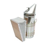 Afumator albine din otel galvanizat cu cilindru scut termic si burduf din piele 230mm - imagine 3