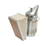 Afumator albine din otel galvanizat cu cilindru scut termic si burduf din piele 190mm - imagine 3