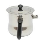 Recipient inox cu pereti dubli pentru topit ceara 1.5L - imagine 3