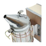 Afumator albine din otel galvanizat cu cilindru scut termic si burduf din piele 190mm - imagine 4
