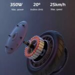 Trotineta electrica E-Scooter, Motor 350W, Baterie 36V 7.5Ah, Argintiu - imagine 4